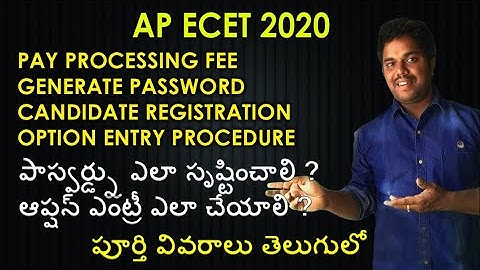 APECET Counselling Process | Step By Step Procedure | AP ECET 2020 | Purushotam Academy
