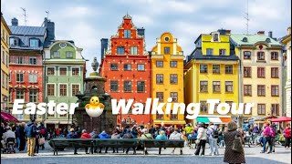 STOCKHOLM 4K HDR SWEDEN-WALKING TOUR EASTER 2024
