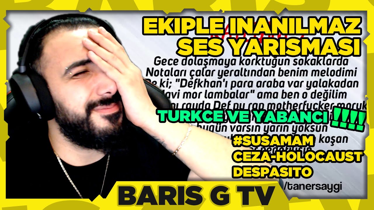 Barış G EKİPLE BİRLİKTE KARAOKE YARIŞMASI YAPIYOR (GÜLME KRİZİ
