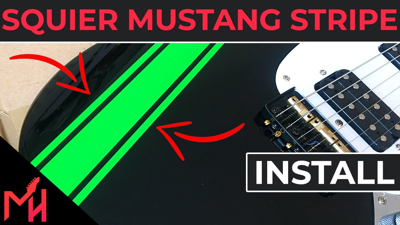 Squier Bullet Mustang HH - Racing Stripe Install