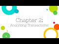 Financial accounting chapter 2 analyzing transactions