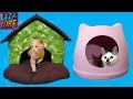 Домики для КОТИКОВ Крутой Подарок КОТОДОМ Лиза и котики Surprise House for CATS