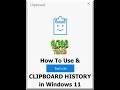 Enable  use clipboard history in win11 shorts