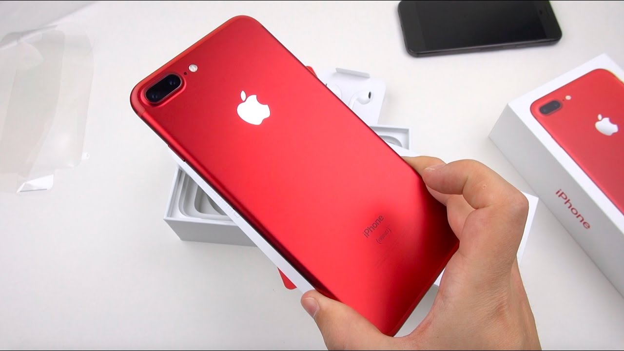 Apple iPhone 7 Plus Red - Распаковка