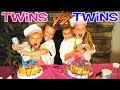 NOT MY ARMS BIRTHDAY CAKE CHALLENGE!  Ninja Kidz TV Twins VS Kids Fun TV Twins Team Up!