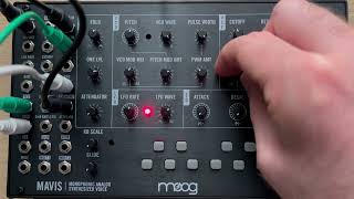 Moog Mavis: Wavefolding two Oscillators