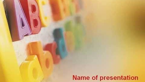 ABC Letters PowerPoint Template by PoweredTemplate.com