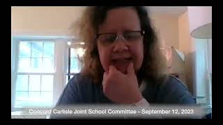 Concord Carlisle Joint School Committee September 12, 2023