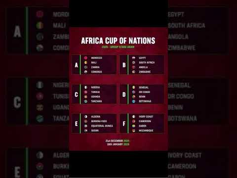 AFRICA CUP OF NATIONS 2025 GROUP STAGE DRAW Afcon2025morocco Caf Morocco 2025 December Foot