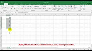 Excel not displaying Average Sum in status bar Please help  Excel Tutorials  Bangla tutorials