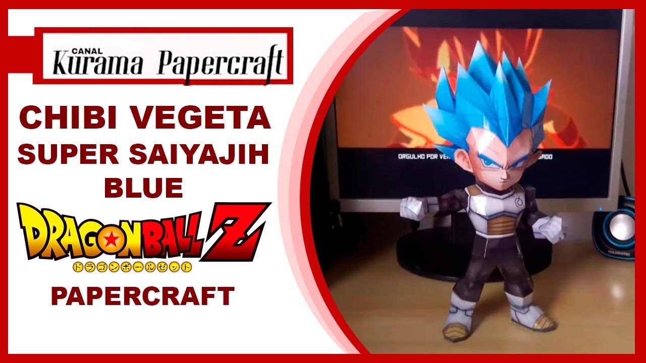 PaperCraft - Vegeta Chibi SSJ Blue - Papecraft Hobby