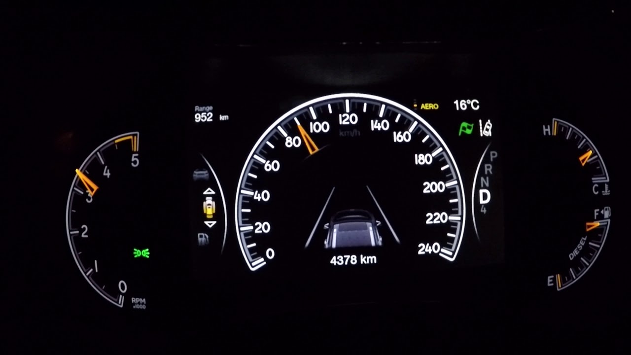 Acceleration 0-180 Km/H 2018 Jeep Grand Cherokee 3.0 V6 Multijet 184 Kw (250 Hp) - Youtube