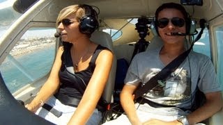 Tecnam P92|Cockpit Takeoff, Flying, Landing at Larnaca|Short VFR Flight-Full Flight Video