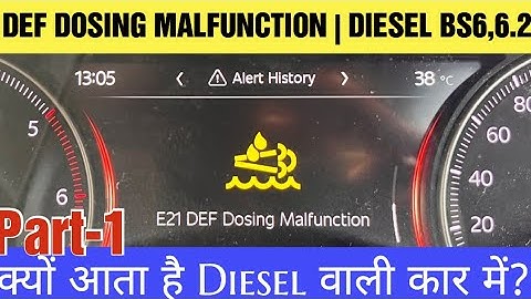 DEF Dosing Malfunction | Alert | Diesel BS6 & 6.2 Vehicles