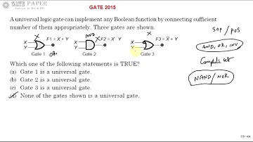 GATE 2015 which one of the following is Universal Gate ?