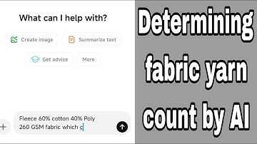 Determining fabric yarn count by AI