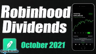 October 2021 Robinhood DIVIDEND Payments | Dividend Investing!