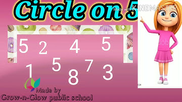 Circle on the given numbers (Nursery class)