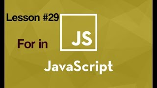 JavaScript For In in Arabic #29