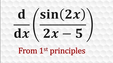 Derivative of rational function sin(2x)/(2x-5) from 1st principles