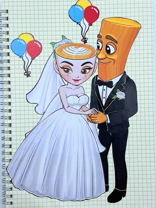 ITALIAN BRAINROT WEDDING TUNG TUNG TUNG SAHUR And BALLERINA CAPPUCCINA| Sticker Book diy