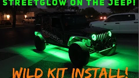 StreetGlow LED WILD Master Kit install on Jeep Wrangler JKU - Undercar Lighting - DIY How To
