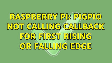 Raspberry Pi: Pigpio not calling Callback for first rising or falling edge