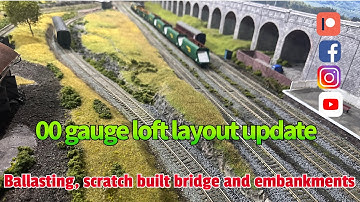 Model railway layout update - Ballasting, embankments and a scratch built bridge