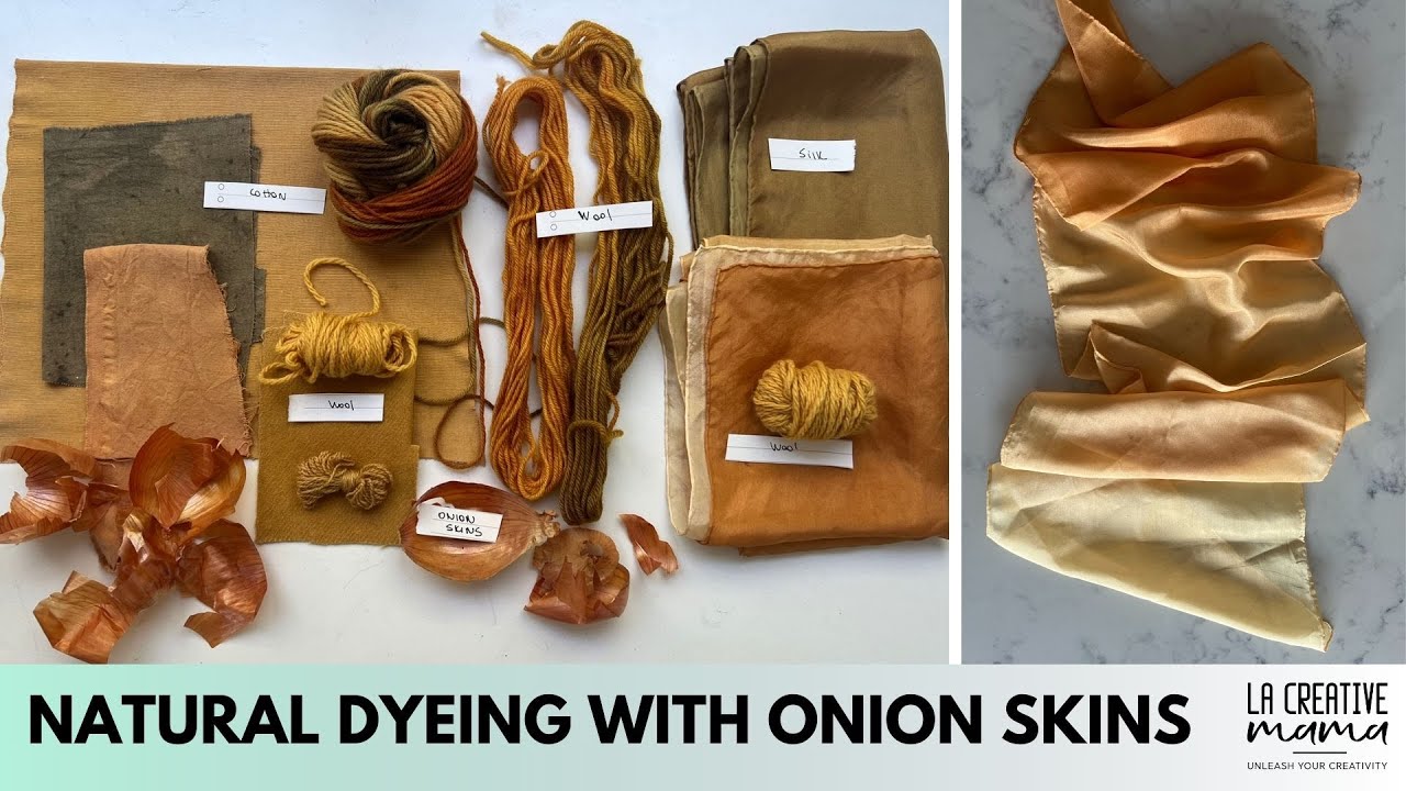Using Onion Skins to dye wool, cotton, silk, linen, feathers and leather!