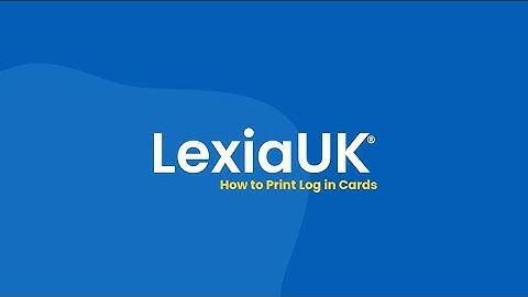 How to Print Student Log in Cards on myLexia