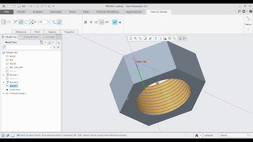 design a internal thread in creo 3.0,5.0