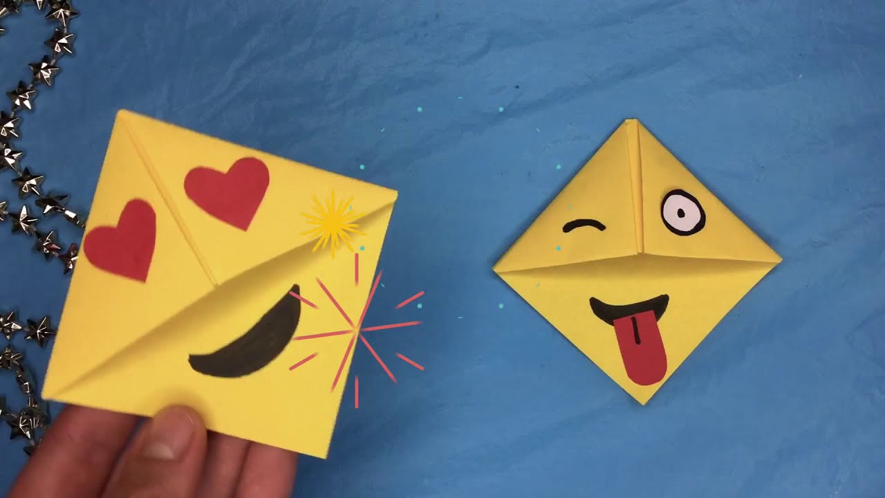 Come Creare Un Segnalibro Fai Da Te Emoji Origami Facili Lavoretti Con La Carta Youtube