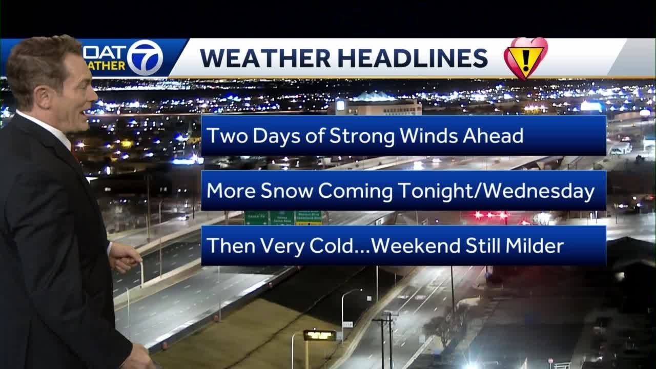 Impact Day: Strong winds on Tuesday, snow on Tuesday night - YouTube