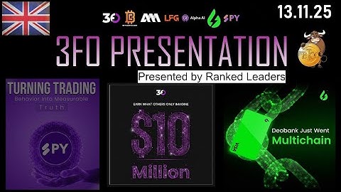 VK | 13 november, donderdag - 3FO-presentatie