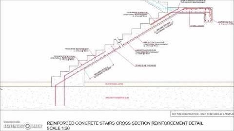 Reinforced Concrete Stairs Cross Section Reinforcement Detail