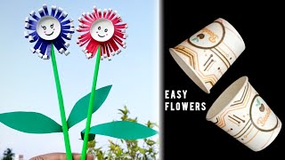 Easy Flower Making Step By Step | Origami kids Craft