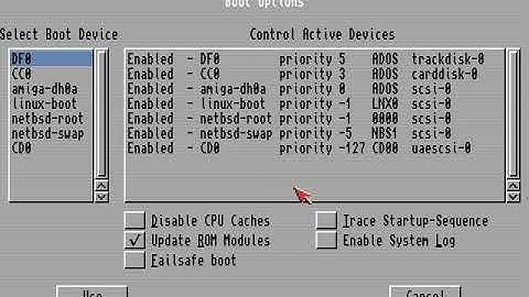 NetBSD/amiga 9.2 installation on Commodore Amiga 1200 (WinUAE)