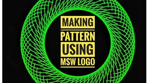How to make a Pattern in MSW Logo/MSW LOGO command for ARC Pattern/MSW logo command for class 4 & 5