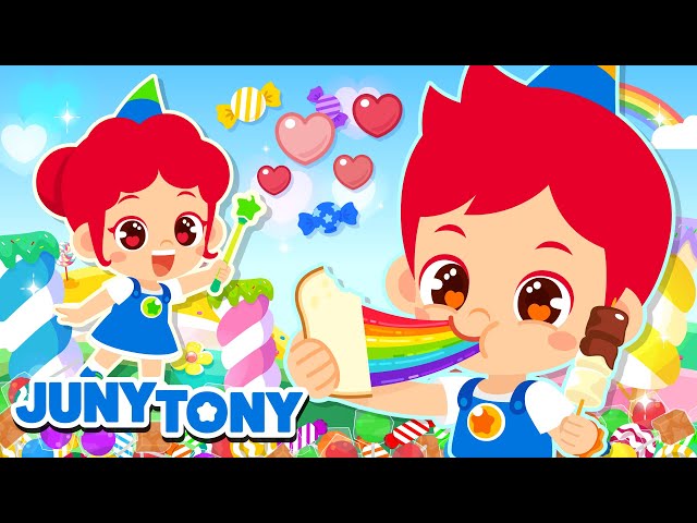 Rainbow-Colored I Love You Song 🌈💝 | Valentine's Day Song | Rainbow Desserts | Kids Songs | JunyTony class=