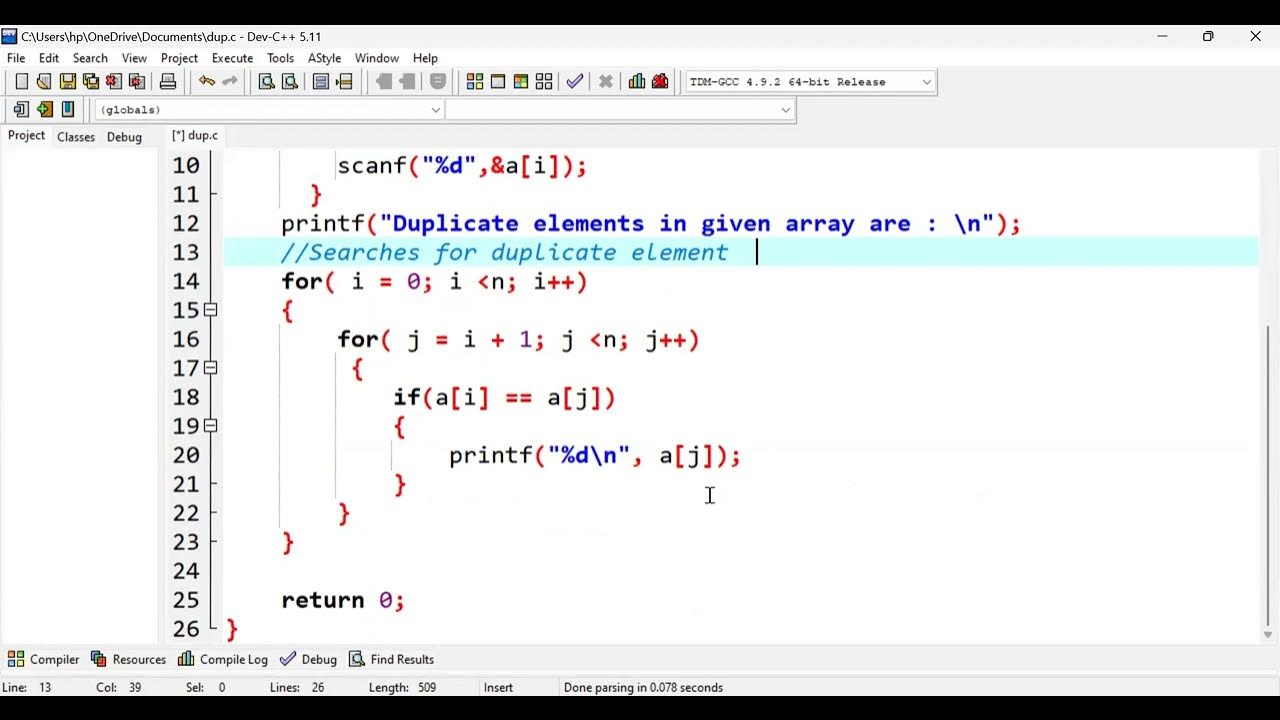Finding Duplicate element from array| array uniqueness problem in ...