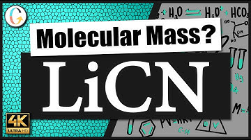 How to find the molecular mass of LiCN (Lithium Cyanide)