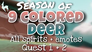 [BETA] Season of Nine Colored Deer NEW Area Exploration, ALL Spirits, Quest 1 + 2! Sky Beta Update