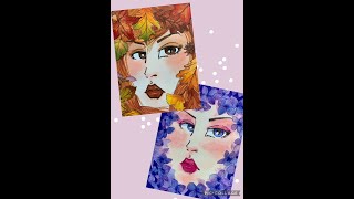 Autumn and Hydrangea Fairy Face Watercolor Lesson by Victoria Gobel