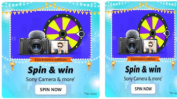 Amazon Electronics Edition Spin and Win Quiz Answers Today |13 October 2022 | Daily Quiz Time