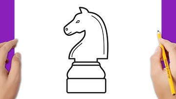 HOW TO DRAW A CHESS KNIGHT EASY