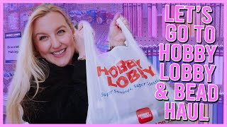 Hang out and go to bead shopping with me & HUGE seed bead haul (Hobby Lobby Vlog) 🫶🏻💗⚡️