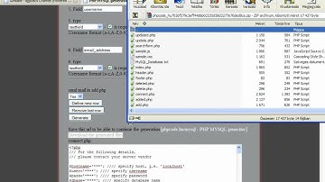PHP mysql generator tutorial part1 HD