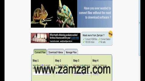 Zamzar free online video converter(no download)