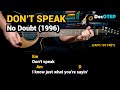 Dont speak  no doubt 1996 easy guitar chords tutorial with lyrics