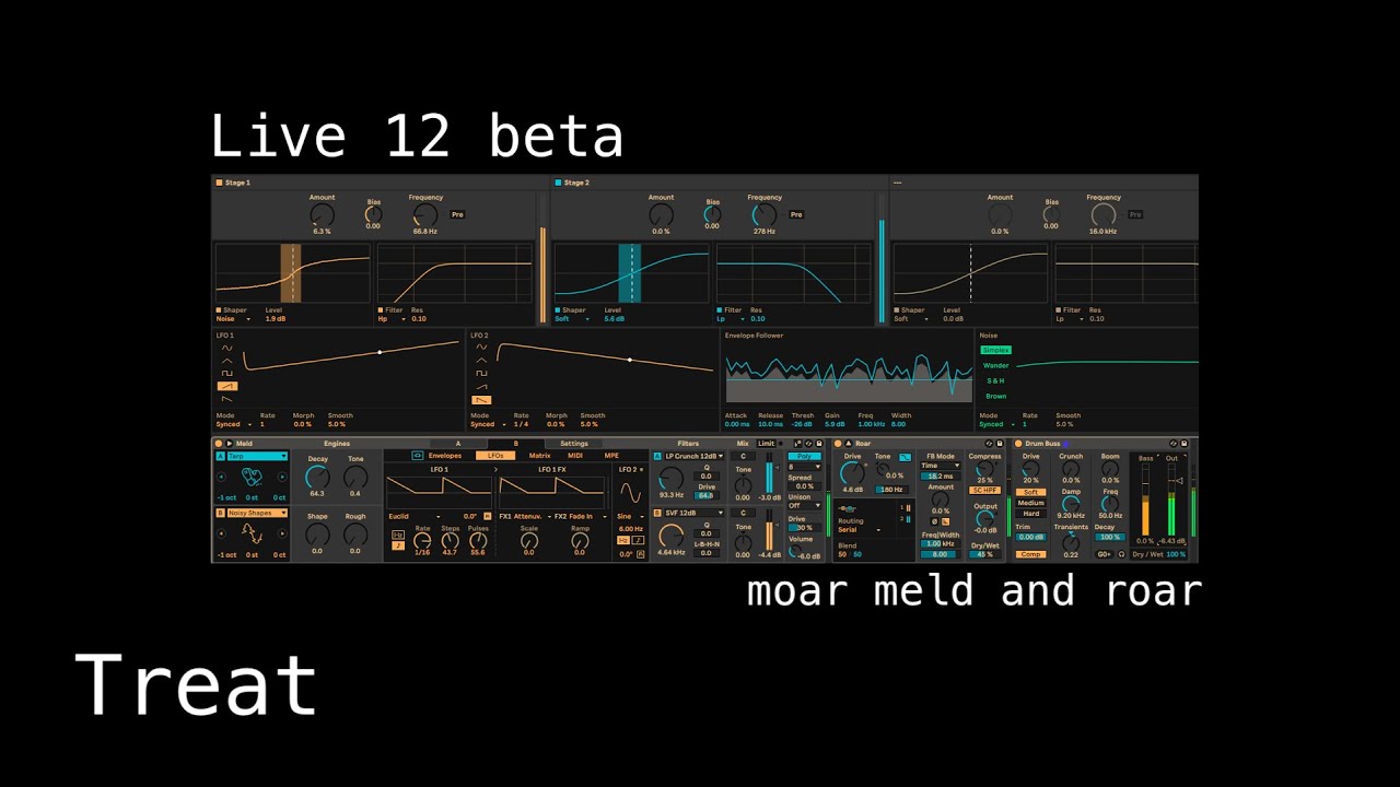 Treat x Ableton Live 12 beta - moar meld and roar - YouTube